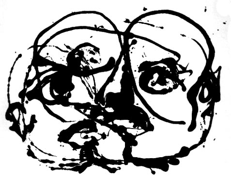 Tekening van Jackson Pollock